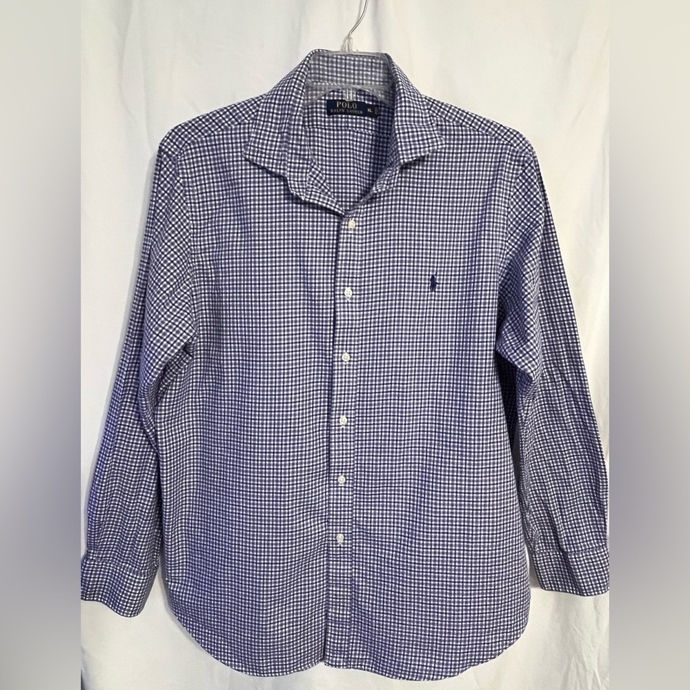 Men's Blue Checkered Shirt by Polo Ralph Lauren